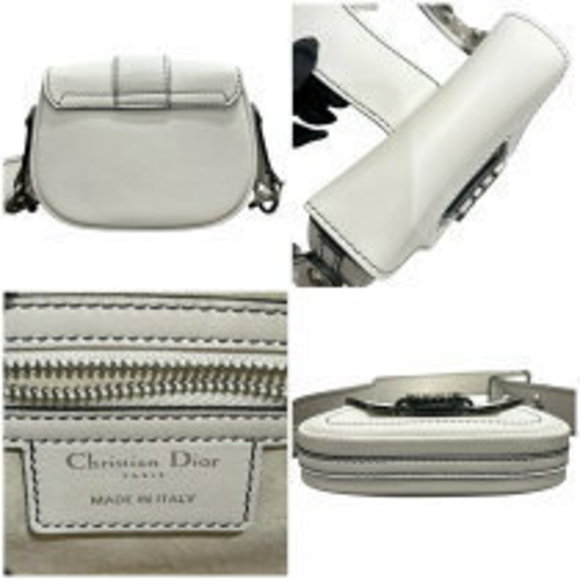 Christian Dior Shoulder Bag White Leather - Picture 2 of 5